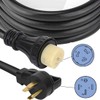 50 Amp Generator Extension Cord 13ft 14-50P to SS2-50R Heavy