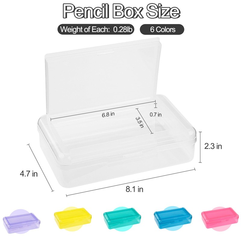 Meiikun Pencil Box, Large Capacity Pencil Boxes 2 Compartments, Hard