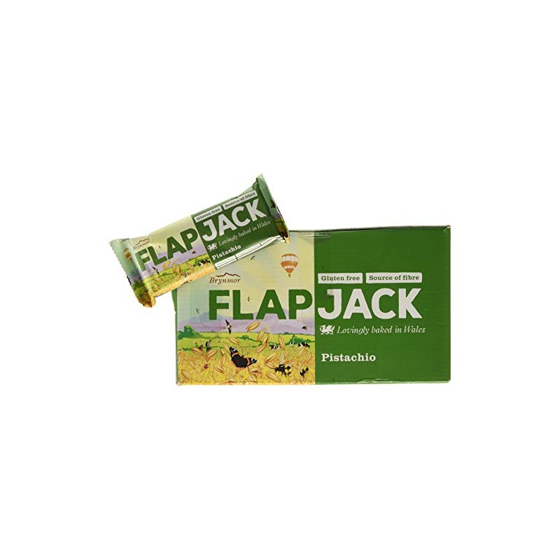 Brynmor Pistachio Flapjack 80g, Pack of 20 Bars