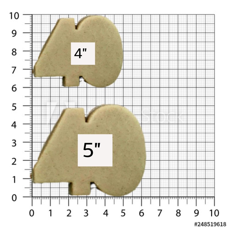 Sweet Prints Inc Number 40 Cookie Cutter - Dishwasher Safe