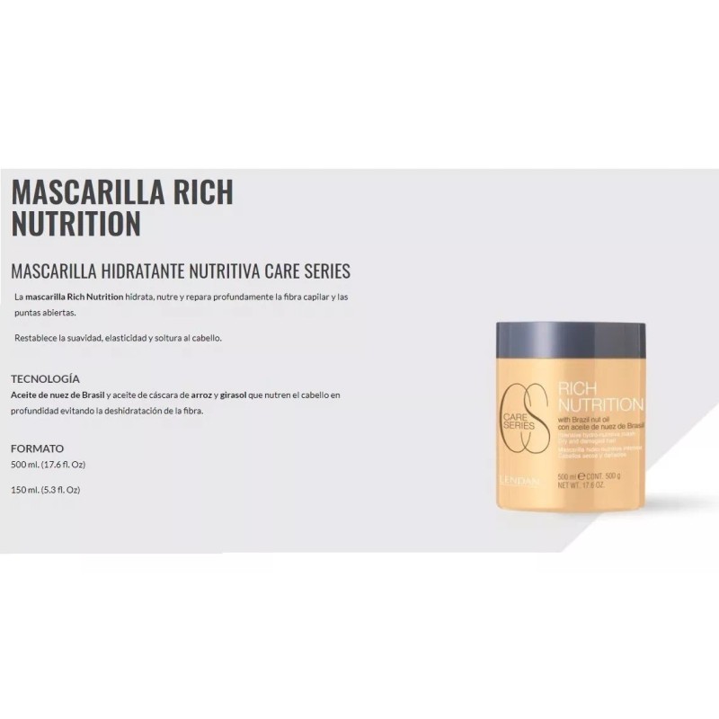 Lendan Rich Nutrition Shampoo + Mascarilla + Crema