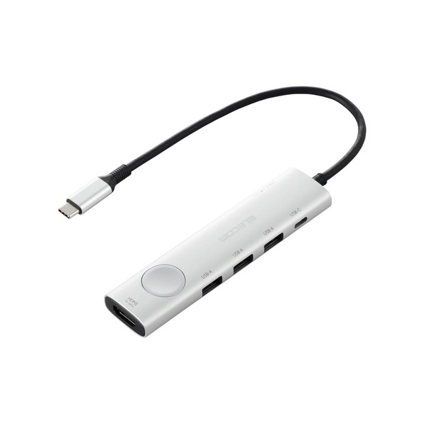 Elecom DST-S060BPSV USB-C Hub Docking Station, 6 in 1 PD
