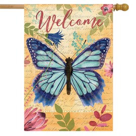 Beautiful Butterfly Spring House Flag 40" x 28" Briarwood Lane