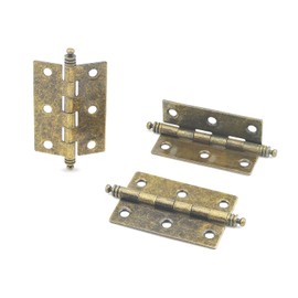 MABAHON 4Pcs Antique Hinges Folding Bronze Butt Hinges Retro Brass Door Hinges with 26PCS Hinge Screws for Cupboards,Cabinet Doors, Retro Jewelry Box,Chests Boxes
