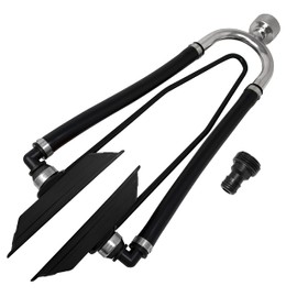 Seaworks Steel Dual Feed Muff Style Heavy Duty Steel Boat Motor Flusher | Use for Antifreeze Winterization or Common Water Flush | 5/8 Inch Standard Garden Hose Connection