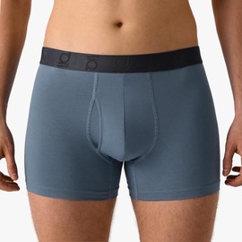 gagli Men's Cotton Stretch Boxer Briefs, Soft Breathable No-Tag Underwear, Comfort Fit Anti-Ride Up,2-Pack L+ Ocean Blue