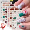 6Pcs Christmas Gel Nail Stickers Glitter Snowflake Nail Polish Strips
