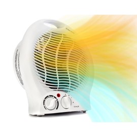 Sohler Portable Electric 1500W Fan Heater with Adjustable Thermostat, Overheat and Tip-Over Protection, ETL Certified, Ideal for Home & Office, White