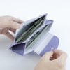 Purple 2-Layer Cash Envelope Wallet, Money & Credit Card Organizer