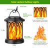 KOOPER 4 Pack Solar Lantern Outdoor Lights, Upgraded Flickering Flame