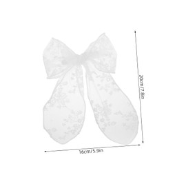 IWOWHERO Lace Bow Hairpin Big Bow Hair Clip for Women Hair Accessory for Hanfu Elegant Ribbon