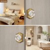 Gobrico Privacy Antique Brass Glass Door Knobs,Crystal Door Knobs with