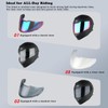 1Storm Motorcycle Modular Flip up Dual Visor Helmet Street Bike