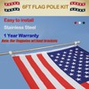 5FT Flag Pole Kit,Stainless Steel Heavy Duty American US Flagpole,