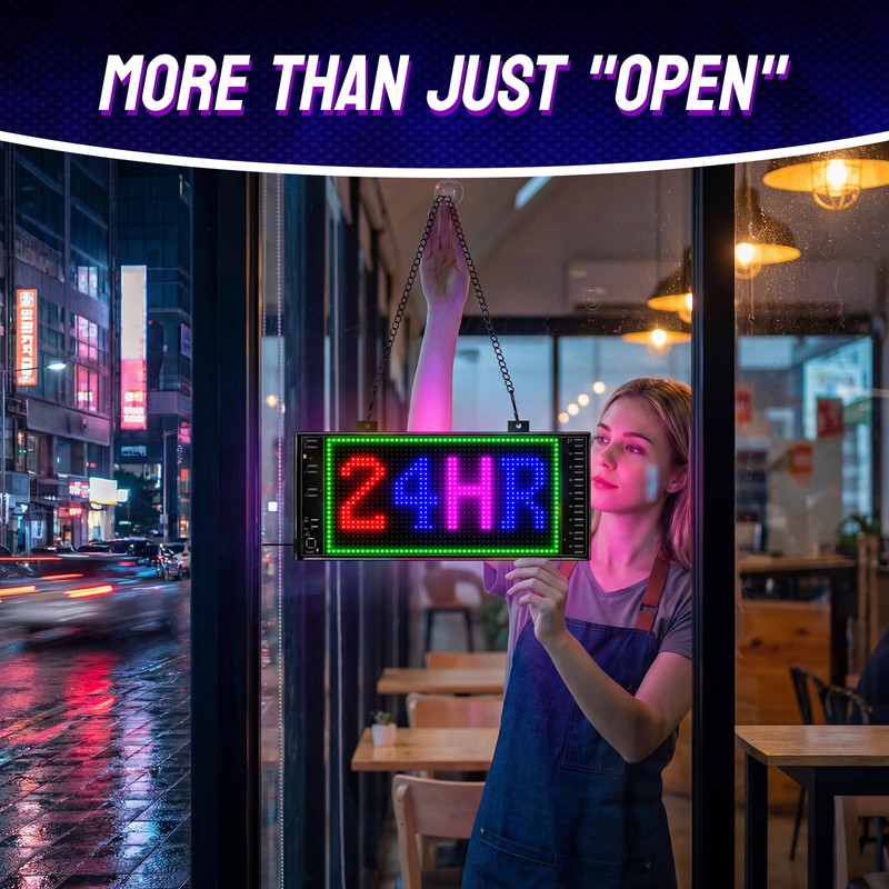 Programmable LED Open Sign,Support for Multiple Open Dynamic and Static