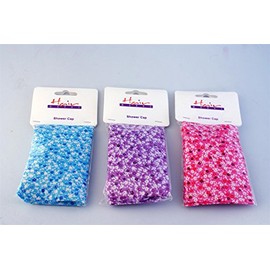 Hairworks Flower Pattern Reusable Cotton Shower Cap (Colour May Vary)
