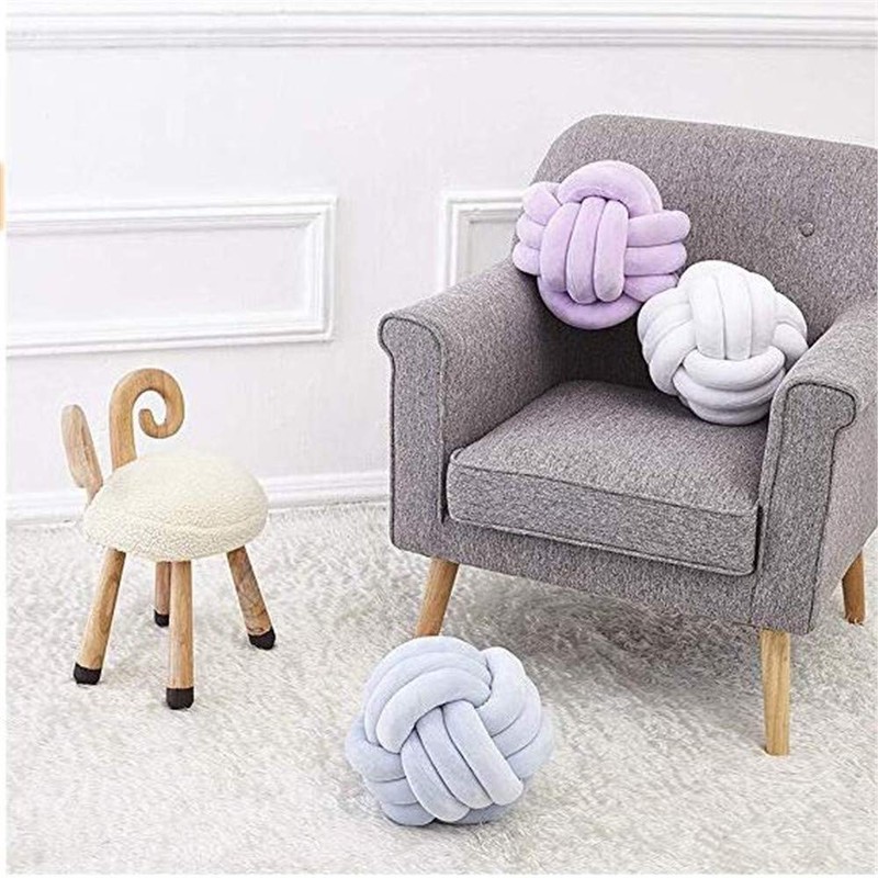 Hava Kolari Knot Pillow, Knot Cushion, Plush Cushion, Soft Knotted