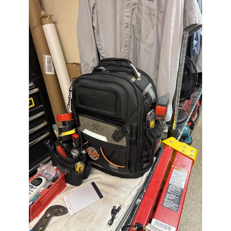 Tool Backpack Bag, HVAC Heavy Duty Construction Tools Backpack for