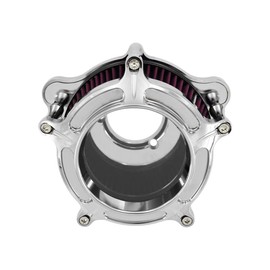 HDBUBALUS Motorcycle Air Filter Cleaner Intake Filter System Kit (B-For Touring 00-07/ Dyna 00-17,Softail 00-15)