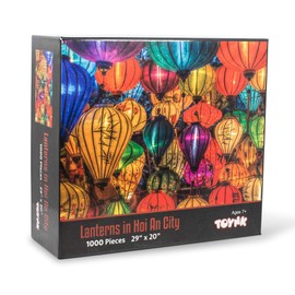 Lanterns in Hoi an City, Vietnam Floating Lights Puzzle | 1000-Piece Jigsaw Puzzle for Adults & Kids | Challenging Puzzle Toy, Interactive Brain Teaser, Family Game Night Activity