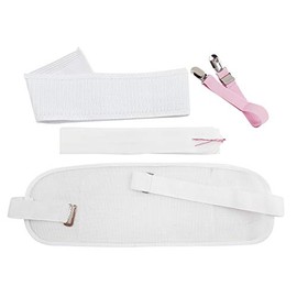Hanamichi Dressing Accessories, Set of 4, Yukata, Mesh Front, Mesh Closure, Kimono Belt, Waist Strap, white