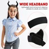 FOMIYES Vicious Horns Headband Devil Horn Hair Bands Black Gothic