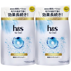 h&s for men Conditioner, 10.6 oz (300 g) x 2, Scalp Gold, Medicated Conditioner, Bulk Purchase