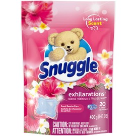 Snuggle Snuggle Exhilarations In Wash Laundry Scent Booster Pacs, Island Hibiscus and Rainflower, 20 Count