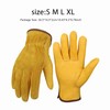 Leather Work Gloves for Men and Women Cowhide Gloves with