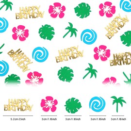 JNXCYQ Happy Birthday Confetti-Glitter Moana Birthday Decorations,Moana Party Decor for Moana Theme Decorations,Hawaiian Party Decorations,Tropical Summer Party Supplies (200pcs)