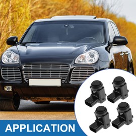 A ABSOPRO Car Bumper Reverse Parking Assist Sensor No.3D0919275D/1K0919275/3D0998275A/1J0998275B for VW, for Seat, for Skoda Plastic Metal Black (Set of 4)
