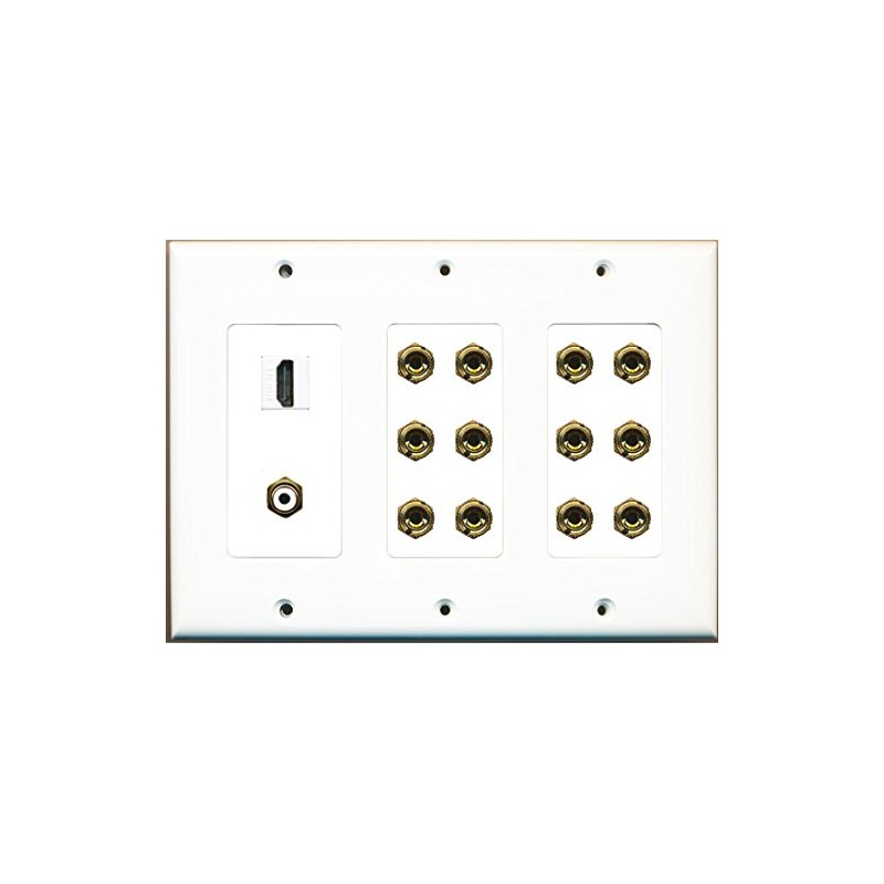 RiteAV Hdmi and 12 Banana Plug Jack 1 RCA Subwoofer
