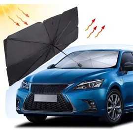 Windshield Sun Shade for Car, Car Window Shade, Foldable Car Umbrella Sunshade Cover Car Front Window, Blocks UV Rays Sun Visor Protector Sunshade for Interior Protection, Car Accessories (55"x31")