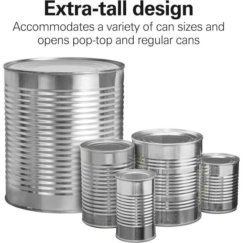 Extra Tall Electric Can Opener with Easy Push Lever &