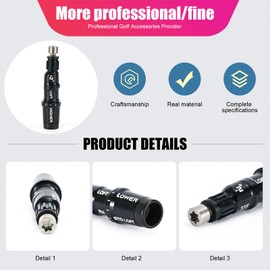 BoltonGolf Club Sleeve for Taylor Made M3 M4 M5 M6 Golf Club Parts Shafts Accessories Connector Black 0.335 1 Pcs