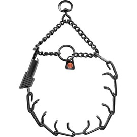 Herm Sprenger Prong Dog Collar with Quick Release Side Clicklock Made of Stainless Steel in Germany 3.2mm Prongs for Large Dogs 23in (Neck up to 19in)