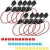 HiLiBoom Fuse Holder 16AWG 10pcs Fuse Box Fuse Clip Flat