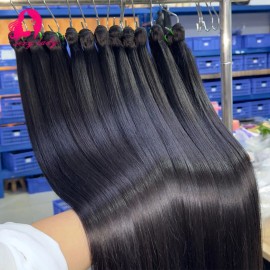 Local Shipping Vietnamese Single Donor Double Weft Cuticle Aligned Raw Hair Indian Bond Straight Bundles Vendorsstyle: Straight -1pc/100g, color: Natural Black, Stretched Length: 22 Inches