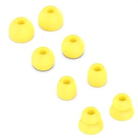 JNSA Ear tips Earbuds Tips Replacement Eartips Earbud tips Eargels Silicone Buds Set Compatible with Powerbeats Pro Beats Wireless Earphone Headphones,4 Pairs,Yellow
