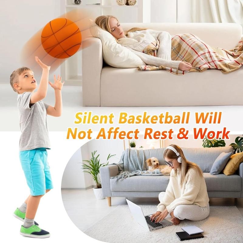 Children's educational silent basketball, indoor special, free basket, value set,