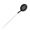Matte Black Silverware Set with white handle, Bysta 5-Piece Stainless