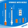 20 Pack 1ml Syringes with 32Gx6mm Plastic Multiple Uses Measuring