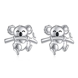 VONALA Koala Earrings for Women Sterling Silver Koala Bear Stud Earrings Koala Jewelry Gifts for Women Daughter Koala Lover