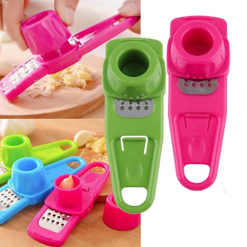 2PCS Garlic Grater, Garlic Chopper Grinder Press Mincer Colour Chopper