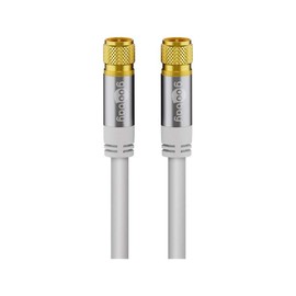 Goobay Antennen, SAT connection cable [1x F-plug - 1x F-Stecker] 3.00m 135 dB Flexibel white