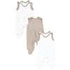 TupTam Baby Girls' Romper with Foot, Pack of 3, Hedgehog