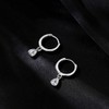 SLUYNZ 925 Sterling Silver Dainty Teardrop Earrings CZ Bezel Dangle