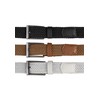Redbridge Elastic Braided Belt Set of 3 with Metal Clasp