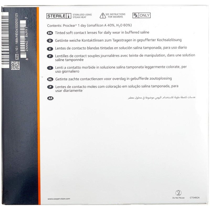 ProClear 1 Day Day Lenses White, , , clear,