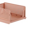 Stackable Storage Basket Plastic Large Open Drawer Wardrobe Cloth Container